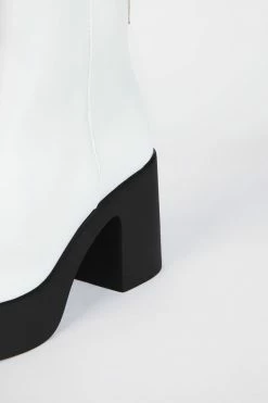 Intentionally Blank DRUE 3.0 HEELED BOOT White SHOES