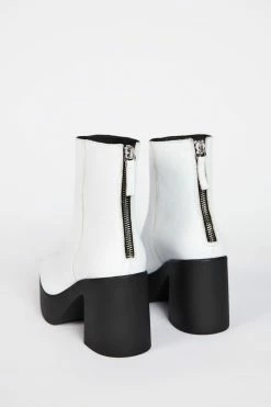 Intentionally Blank DRUE 3.0 HEELED BOOT White SHOES