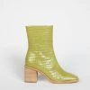 Intentionally Blank CONTOUR HEELED BOOT Apple Green SHOES