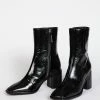 Intentionally Blank SHOES CONTOUR HEELED BOOT Black Crinkle 2 Intentionally Blank SHOES CONTOUR HEELED BOOT Black Crinkle