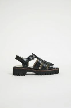 Intentionally Blank SHOES HADDIE FISHERMAN SANDAL Black