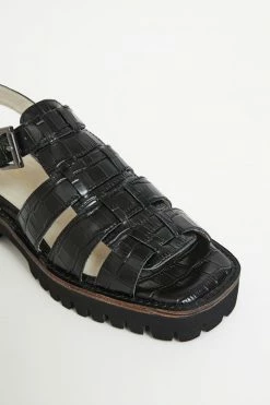 Intentionally Blank SHOES HADDIE FISHERMAN SANDAL Black