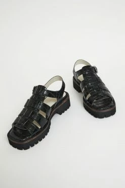 Intentionally Blank SHOES HADDIE FISHERMAN SANDAL Black