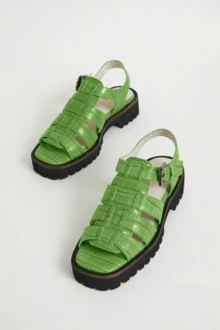Intentionally Blank HADDIE FISHERMAN SANDAL Apple Green SHOES