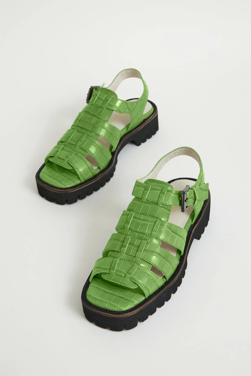 Intentionally Blank HADDIE FISHERMAN SANDAL Apple Green SHOES 3 Intentionally Blank HADDIE FISHERMAN SANDAL Apple Green SHOES