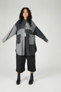 Intentionally Blank HEZEL Button Down Grey 10 Intentionally Blank HEZEL Button Down Grey