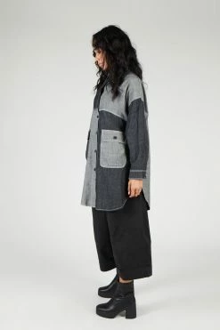 Intentionally Blank HEZEL Button Down Grey 11 Intentionally Blank HEZEL Button Down Grey