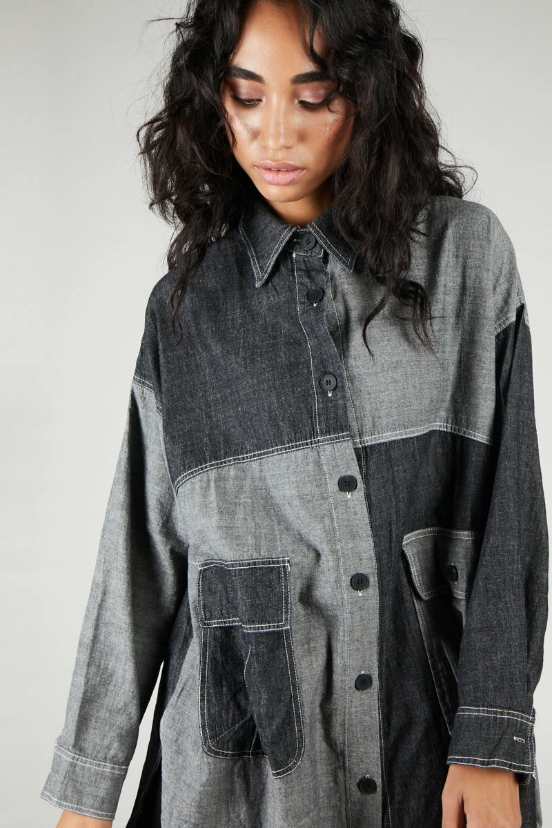 Intentionally Blank HEZEL Button Down Grey 4 Intentionally Blank HEZEL Button Down Grey