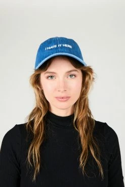 Intentionally Blank ME RN Dad Cap Denim/White ACCESSORIES