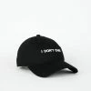 Intentionally Blank I DON'T CARE Dad Cap Black White ACCESSORIES