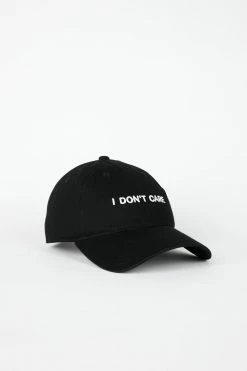 Intentionally Blank Outlet Store 4 Intentionally Blank I DON'T CARE Dad Cap Black White ACCESSORIES