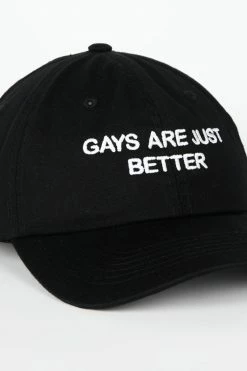 Intentionally Blank LOVE MY GAYS Dad Cap Black/White