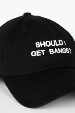 Intentionally Blank SHOULD I GET BANGS Dad Cap Black/White ACCESSORIES