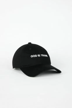Intentionally Blank Outlet Store 24 Intentionally Blank GOD IS TRANS Dad Cap Black/White ACCESSORIES