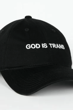 Intentionally Blank GOD IS TRANS Dad Cap Black/White ACCESSORIES