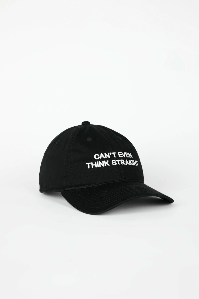 Intentionally Blank CAN'T EVEN THINK STRAIGHT Dad Cap Black/White ACCESSORIES 3 Intentionally Blank CAN'T EVEN THINK STRAIGHT Dad Cap Black/White ACCESSORIES