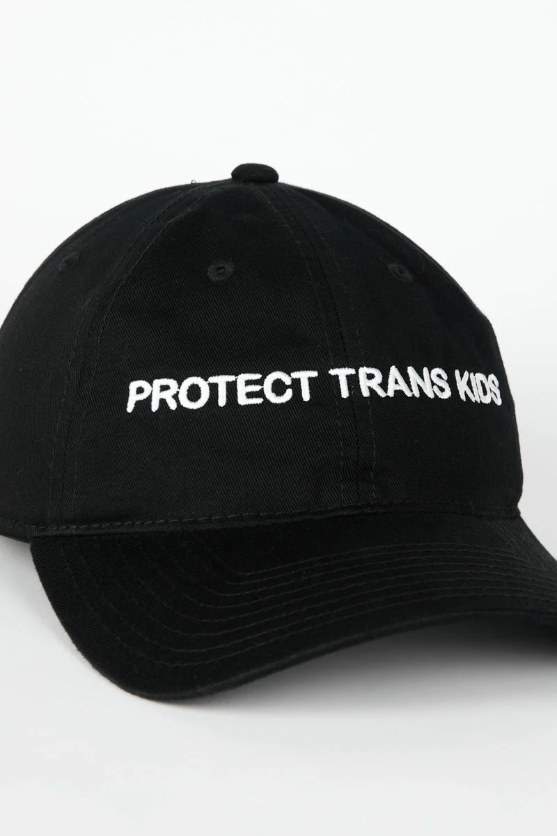 Intentionally Blank PROTECT TRANS KIDS Dad Cap Black/White 5 Intentionally Blank PROTECT TRANS KIDS Dad Cap Black/White