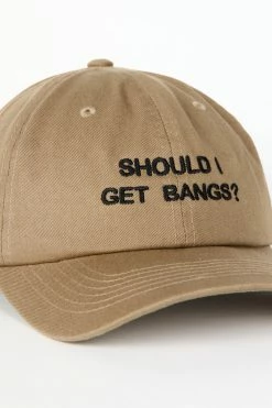 Intentionally Blank SHOULD I GET BANGS Dad Cap Khaki/Black ACCESSORIES
