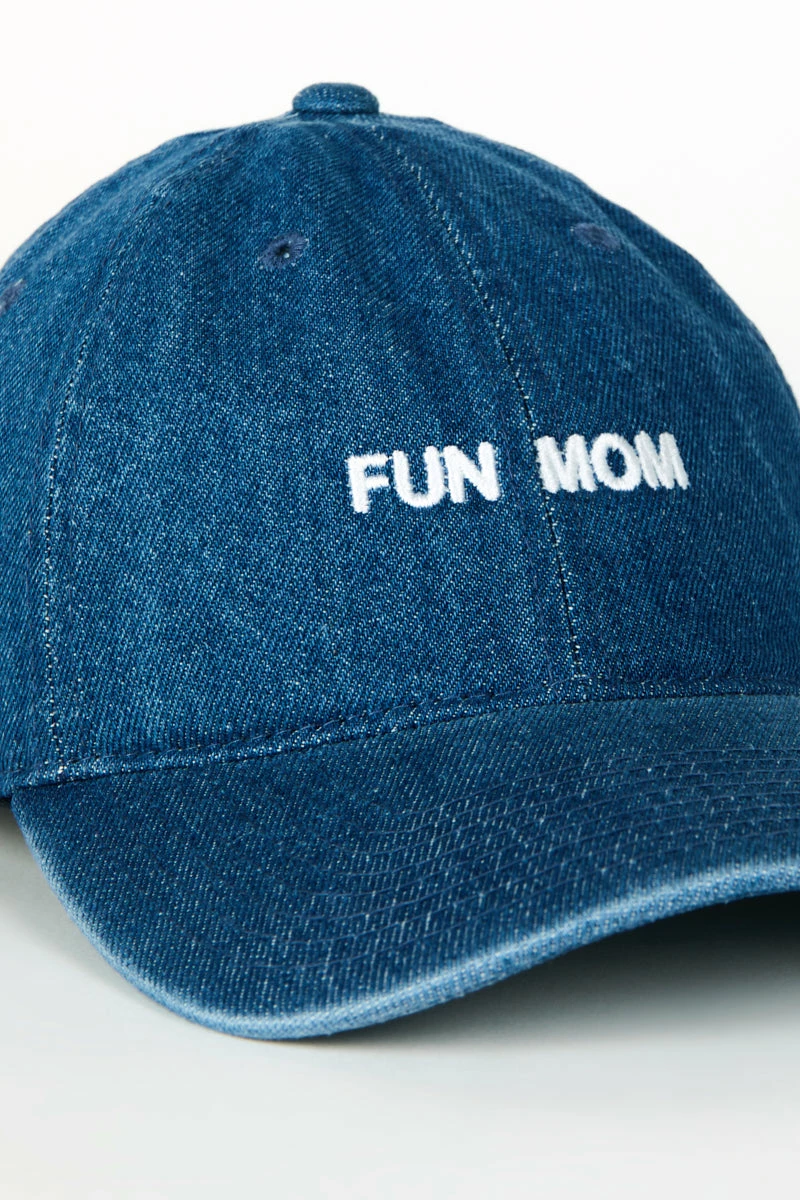 Intentionally Blank FUN MOM Dad Cap Denim/White ACCESSORIES 5 Intentionally Blank FUN MOM Dad Cap Denim/White ACCESSORIES