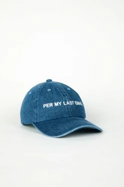 Intentionally Blank ACCESSORIES PER MY LAST Dad Cap Denim/White
