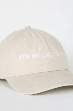 Intentionally Blank ACCESSORIES PER MY LAST Dad Cap Sand/White