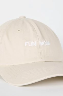 Intentionally Blank ACCESSORIES FUN MOM Dad Cap Sand/White