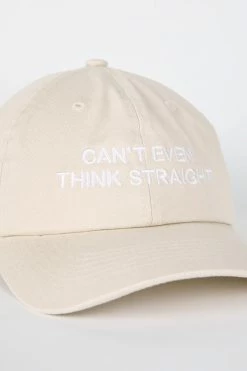 Intentionally Blank CAN'T EVEN THINK STRAIGHT Dad Cap Sand/White ACCESSORIES