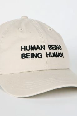 Intentionally Blank IT'S HUMAN NATURE Dad Cap Sand/Black ACCESSORIES