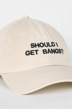Intentionally Blank SHOULD I GET BANGS Dad Cap Sand/Black