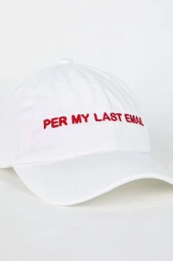 Intentionally Blank PER MY LAST Dad Cap White/Red