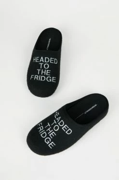 Intentionally Blank LATE NIGHT SNACK SLIPPER BLACK ACCESSORIES