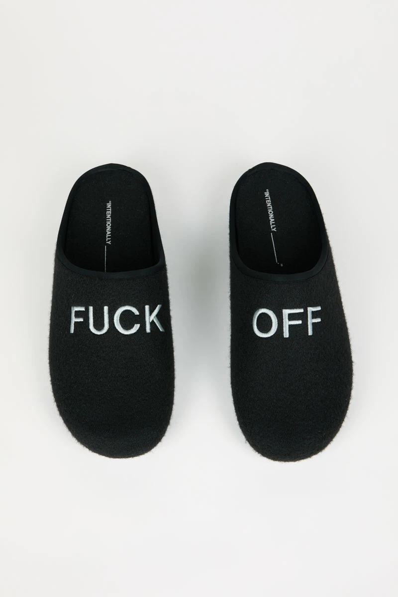 Intentionally Blank MEN'S ANTI-SOCIAL SLIPPER BLACK ACCESSORIES 4 Intentionally Blank MEN'S ANTI-SOCIAL SLIPPER BLACK ACCESSORIES