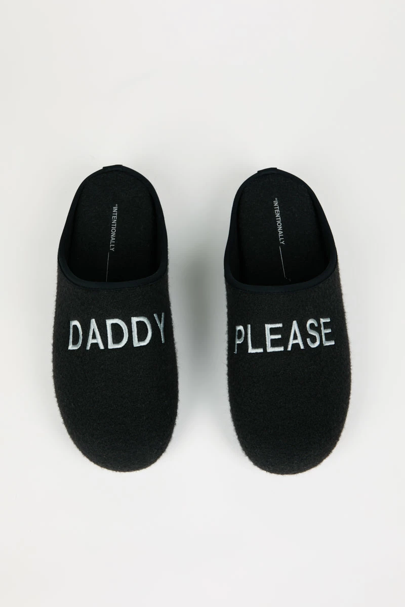 Intentionally Blank ACCESSORIES MEN'S DADDY PLEASE SLIPPER BLACK 4 Intentionally Blank ACCESSORIES MEN'S DADDY PLEASE SLIPPER BLACK
