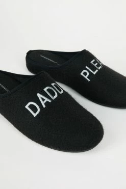 Intentionally Blank ACCESSORIES MEN'S DADDY PLEASE SLIPPER BLACK 9 Intentionally Blank ACCESSORIES MEN'S DADDY PLEASE SLIPPER BLACK