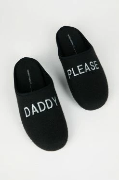 Intentionally Blank ACCESSORIES MEN'S DADDY PLEASE SLIPPER BLACK