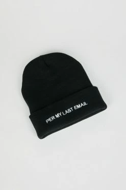 Intentionally Blank PER MY LAST Knit Beanie Black/White ACCESSORIES