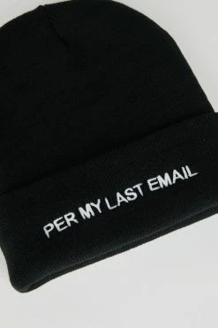 Intentionally Blank PER MY LAST Knit Beanie Black/White ACCESSORIES
