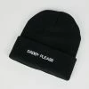 Intentionally Blank ACCESSORIES DADDY PLEASE Knit Beanie Black/White