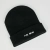 Intentionally Blank FUN MOM Knit Beanie Black/White ACCESSORIES