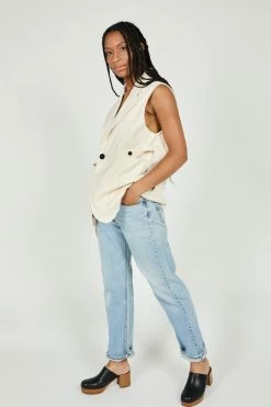 Intentionally Blank COLLUM VEST Parchment NEW ARRIVALS