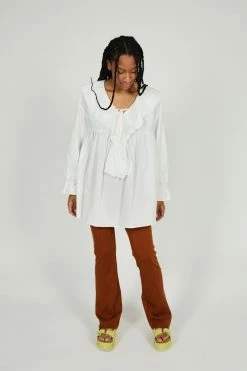 Intentionally Blank MARYSUE BLOUSE White