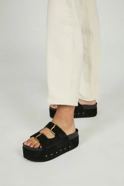 Intentionally Blank COOPER-2 PLATFORM SANDAL Black
