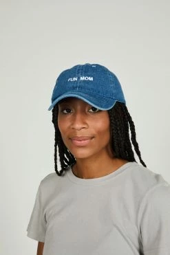 Intentionally Blank FUN MOM Dad Cap Denim/White ACCESSORIES