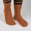 Le Bon GRANDPA VARSITY SOCKS TAWNY BLACK STRIPE LIFELIFE