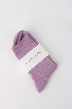 Le Bon LIFELIFE HER SOCK MODAL LUREX LILAC GLITTER