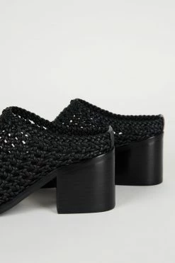 Intentionally Blank SHOES CAPS BASKET MULE Black
