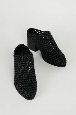 Intentionally Blank SHOES CAPS BASKET MULE Black