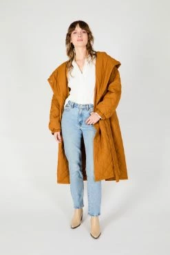 Intentionally Blank CAROL QUILTED COAT TAN