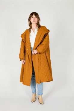 Intentionally Blank CAROL QUILTED COAT TAN