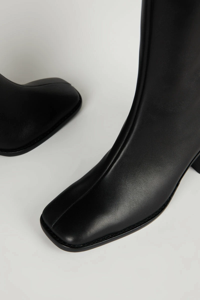 Intentionally Blank SHOES CONTOUR HEELED BOOT Black Leather 5 Intentionally Blank SHOES CONTOUR HEELED BOOT Black Leather